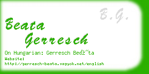 beata gerresch business card